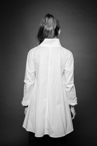 Shirt with asymmetric front