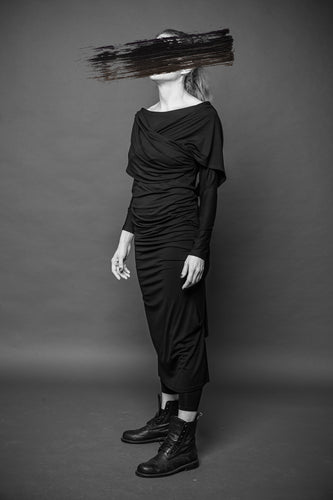Drape long dress