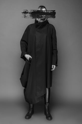 Asymmetric cut Coat